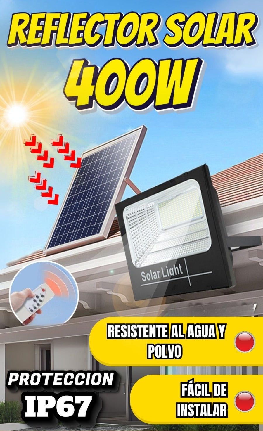 SOLAR REFLECTOR KIT 400W MAX SOLAR REMOTE CONTROL