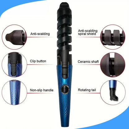 3-in-1 Combo Nano Titanium Flat Iron + Comb + Curling Iron 