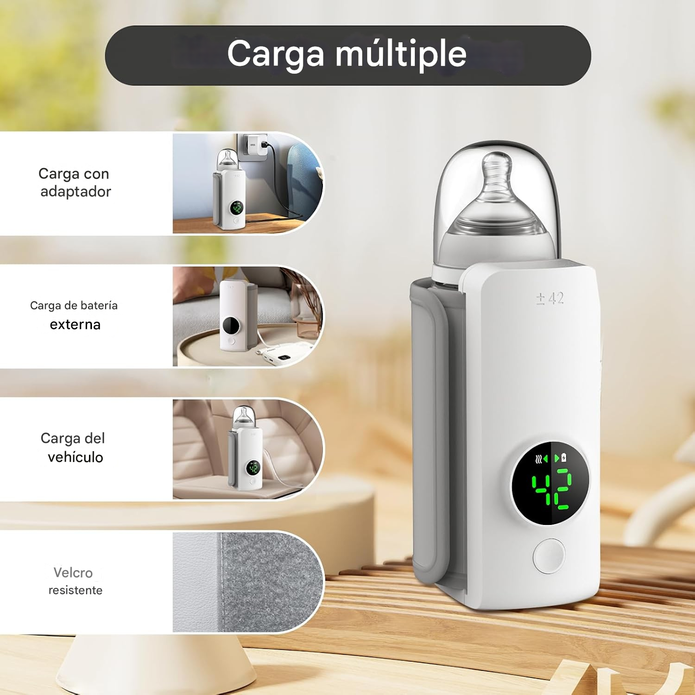 KinmeitWader™ Portable, Cordless Travel Bottle Warmer 