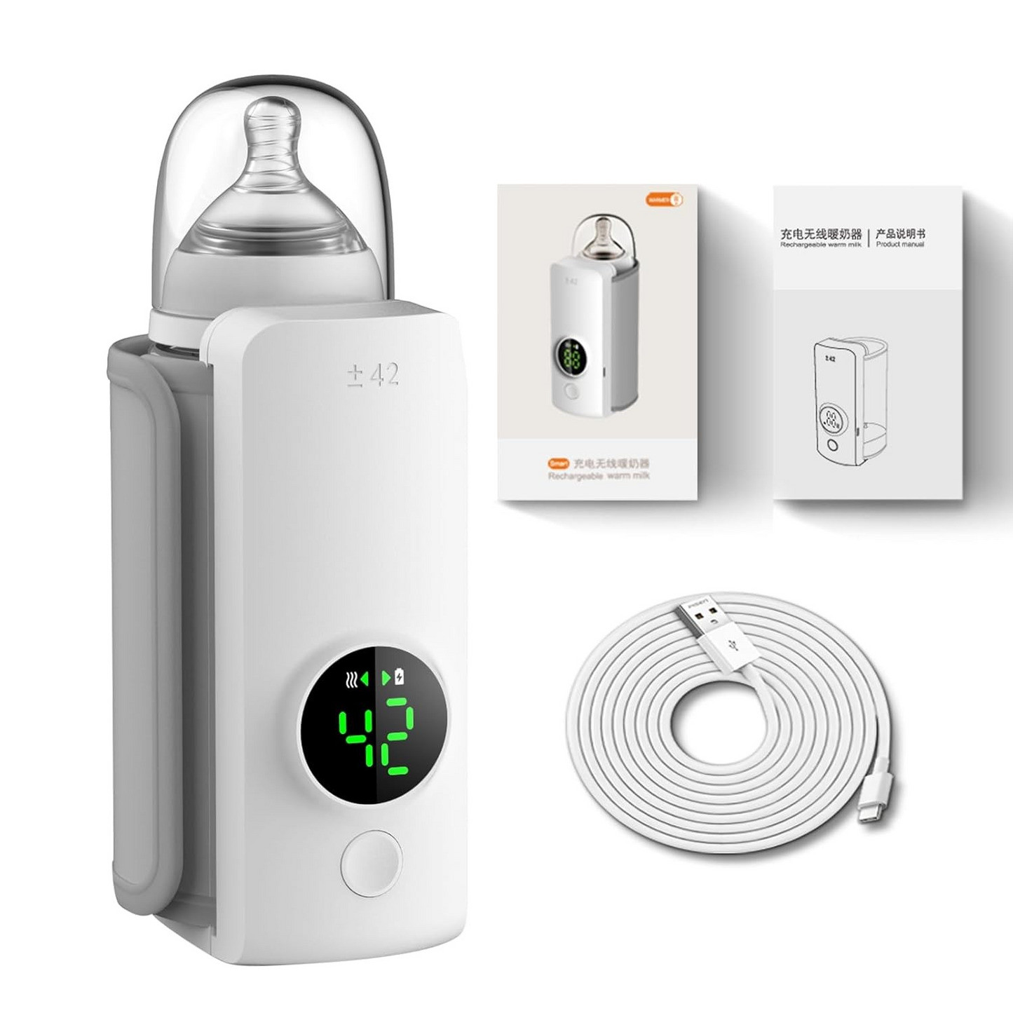 KinmeitWader™ Portable, Cordless Travel Bottle Warmer 