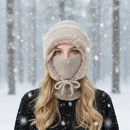 TrioWarm™ 3-in-1 Winter Beanie — Beanie, Neck Warmer & Face Cover in One
